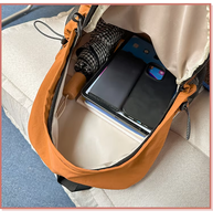 Sac à dos en nylon grande capacité personnalisé pour étudiants, sac à dos léger pour ordinateur portable, sac quotidien décontracté et simple