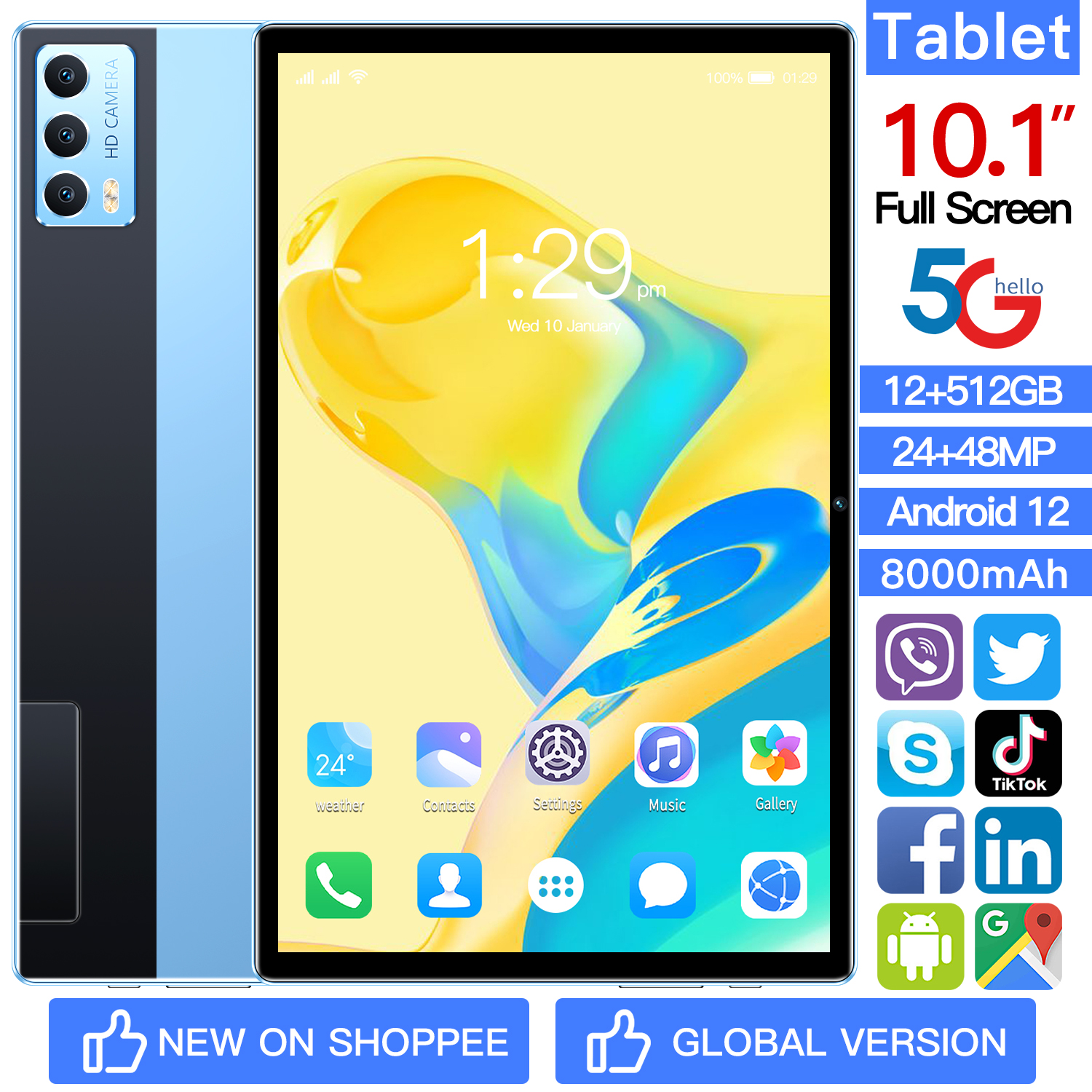 ゲーミングタブレットAndroid13.0 12GB RAM 128GB ROM Android