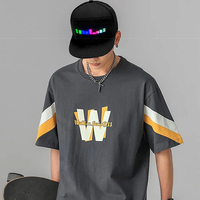 Gorra con Pantalla LED Recargable, Gorra de Béisbol de 5 Paneles con Luz LED, Mensaje Desplazable Digital, Gorras LED Luminosas