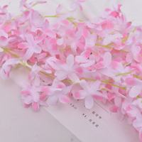 Bunga Wisteria Lilac Sutra Buatan Tangan Berkualitas Tinggi Modern untuk Dekorasi Dinding & Langit-langit Pernikahan, Pesta, dan Rumah
