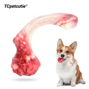 Custom Nylon Pet Dog Bone Toys Indestructible Tomahawk Steak Beef Flavor Dogs Chew Toy For Aggressive Chewers Large Breed