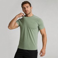 T-Shirt Sportiva da Uomo in Tessuto Morbido Elasticizzato Traspirante per Corsa e Palestra Design Personalizzato OEM di Alta Qualità con Logo Stampato