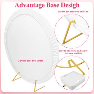 Wokceer Round Backdrop Stand 6.6FT <strong>Circle</strong> <strong>Balloon</strong> <strong>Arch</strong> Frame <strong>Circle</strong> Backdrop Stand Gold Round <strong>Arch</strong> f - Product Image 4