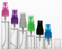 Flacon en verre de test de poche d'impression de sérigraphie de 10ml avec pulvérisateur à pompe et atomiseur de parfum en verre à capuchon en plastique