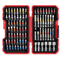 Jeu de 83 embouts de douilles à chocs en acier S2 avec étui rigide pour perceuse-visseuse sans fil