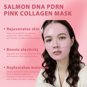 Mascarilla Facial de Colágeno Rosa con PDRN de Salmón, Antienvejecimiento, Blanqueadora, Hidratante, para Piel Sensible, Grasa, Mixta y Seca - Product Image 4