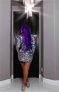 Mini abito da festa maniche lunghe Space Mermaid Unicorn abiti formali - Product Image 3