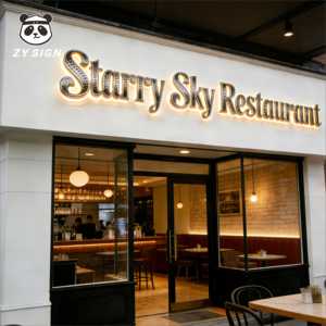 Enseigne personnalisée avec lettres <span class=keywords><strong>ciel</strong></span> <span class=keywords><strong>étoilé</strong></span>, logo <span class=keywords><strong>de</strong></span> café en extérieur, panneau LED, enseigne lumineuse au néon, nom <span class=keywords><strong>de</strong></span> l'entreprise - Product Image 4