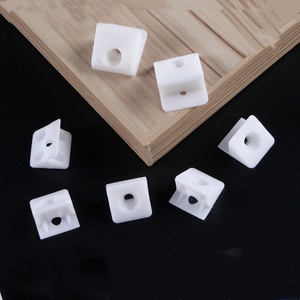 Clavijas de esquina pequeñas blancas, gabinetes de Panel trasero de plástico, conectores de montaje triangulares para armarios, zapatos, estantes de baño, soporte - Product Image 4