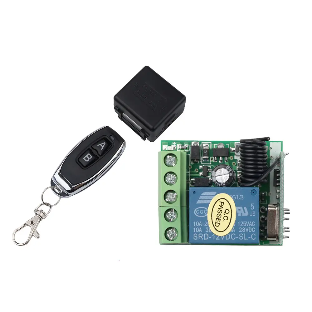 RF Transmitter 433 Mhz Remote Controls with Wireless Remote Control Switch DC 12V 1CH relay Receiver Module