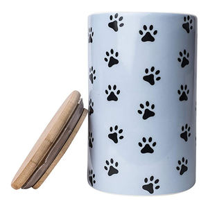 Contenedor de comida para perros y gatos con diseño de garra negra, recipiente de cerámica para mascotas, regalo de promoción - Product Image 3