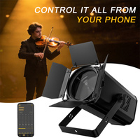 SHEHDS 300W RGBLAC 6 en 1 COB Par LED con Zoom Motorizado y Control por APP, Luz Fresnel Wash para Escenarios, Bodas y Teatro