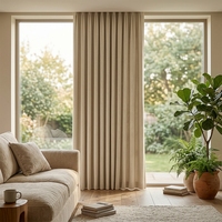 Rideaux occultants prêts à poser à œillets, beiges, anti-UV, réfléchissants, épais, 100 % polyester, isolants, modernes pour salon et maison