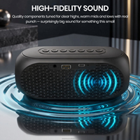 Desktop-Gaming-Zubehör Bluetooth-Alarm Tragbarer Bluetooth-Lautsprecher HiFi-Stereo-Sound für Schlafzimmer Wohnheim Nachttisch-Lautsprecher