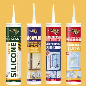 best selling transparent waterproof rtv acetic auto glass neutral construction silicone sealant for stainless steel