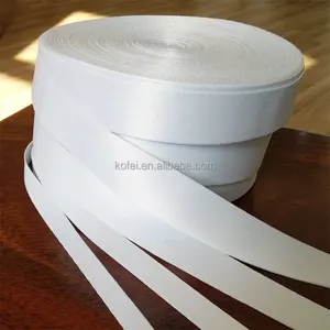 Kofei कस्टम पॉलिएस्टर मुद्रण उच्च बनाने की क्रिया डोरी के लिए खाली सफेद डोरी बद्धी रोल
