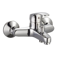 Chine Usine Mur Monté En Laiton Lavabo Mitigeur Chrome Fini Salle De Bains Robinet Céramique Valve Noyau Sanitaire Salles De Bains