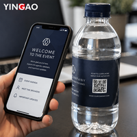Autocollants personnalisés Yingao, impression UV sur feuille d'argent, imperméables, brillants, étiquettes pour eau purifiée en rouleau, minimalistes, modernes, raffinés, durables