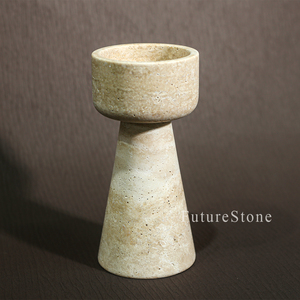 <span class=keywords><strong>Bougeoir</strong></span> en marbre <span class=keywords><strong>moderne</strong></span> <span class=keywords><strong>Bougeoir</strong></span> conique en marbre vintage élégant pour la décoration de la table à manger et l'ambiance romantique - Product Image 1