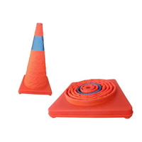 Cônes de signalisation routière rétractables en plastique de haute qualité, best-sellers, prismatiques haute intensité