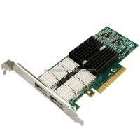 Tarjeta Adaptadora de Red Connect X-3 VPI con Doble Puerto QSFP+ de 40G, Interfaz PCI de 10Gbps, para Servidor Interno de PC, MCX354A-QCBT, Cableada, en Stock
