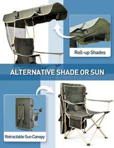 UPF 50+ <b>Canopy</b> Folding Chair OEM Supply Solutions <b>Canopy</b> Chair <b>Camping</b> & Hiking Chair - Product Image 3