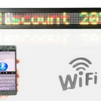 Pantalla de visualización LED Hd a todo color, inalámbrica, Bluetooth, coche, pantalla de información de una sola línea, operación de teléfono móvil