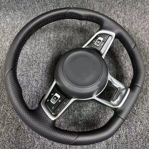 <span class=keywords><strong>Volante</strong></span> <span class=keywords><strong>deportivo</strong></span> para Volkswagen <span class=keywords><strong>VW</strong></span> Golf Mk7 GTI Golf R Polo GTE Passat Jetta <span class=keywords><strong>Volante</strong></span> de cuero negro completo - Product Image 2