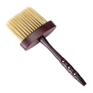 Brosse à cheveux rectangulaire à poils, manche long en bois, pour salon de coiffure et nettoyage du cou - Product Image 2