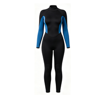 Wetsuit Unisex Ukuran Besar 3mm Tahan Air Bermotif dengan Ritsleting Belakang, Bernapas, Lengan Panjang untuk Diving Surf Desain Kustom