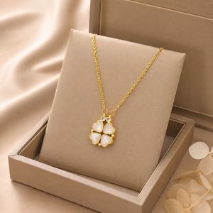 Non Tarnish 18k Gold Plated Stainless Steel Necklace Zircon <b>Cross</b> Heart Butterfly Pendant Women Pearl Necklace Jewelry Gift - Product Image 3