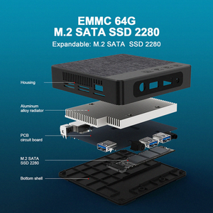 S1 RGB Mini <span class=keywords><strong>PC</strong></span> M.2 SSD Mini computadora INTEL Alder Lake N95 N100 computadora para juegos Pantalla LCD Mini torre vertical - Product Image 5