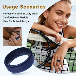 Anillo de Boda de Silicona Unisex, Clásico y Moderno, para Compromiso, Aniversario o Regalo, Gran Venta - Product Image 6