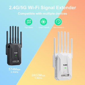 KuWFi WiFi <span class=keywords><strong>6</strong></span> Range Extender için 3000Mbps Dual Band & <span class=keywords><strong>6</strong></span> anten ile kablosuz kapalı cihaz Gigabit portu tekrarlayıcı yönlendirici - Product Image 3