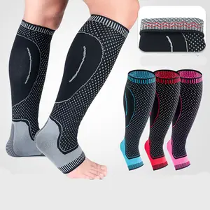 Wholesale Custom Calf sleeve Sport Medical Knee High Running Cycling Nurse Football Compression Socks