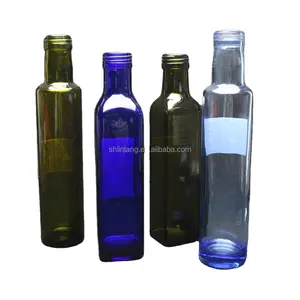 进口西班牙食油瓶带冠盖透明dorica或marasca 200毫升，250毫升，500毫升，750毫升玻璃橄榄油瓶