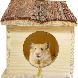 Maison en bois moderne et minimaliste pour hamsters, petits animaux, écureuils, chinchillas, hérissons, sugar gliders, cochons d'Inde et cochons hollandais - Product Image 2