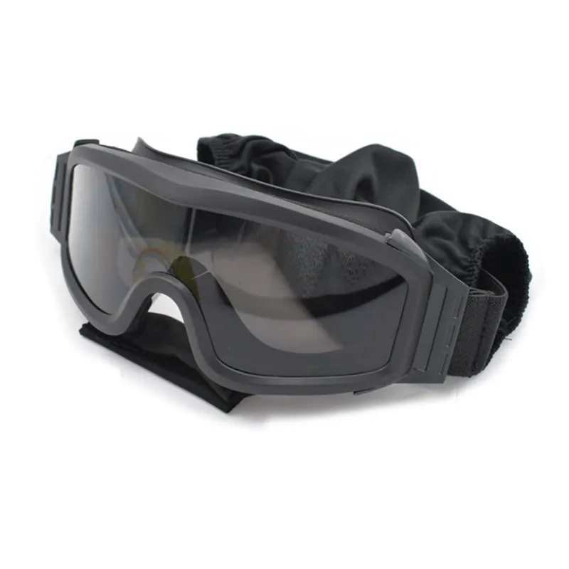 Outdoor Tactical Brille Herren Brillen Paintball Wind proof Black Combat Tactical Brille 3 Gläser