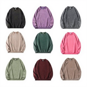<span class=keywords><strong>Pull</strong></span> Joker rétro délavé en coton épais 350g, nouvelle tendance, coupe ample, pour hommes et femmes, printemps - Product Image 4