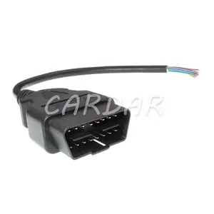 Conector de cablagens para cabos de extensão de diagnóstico de acessórios automotivos OBD2 OBD-II J1962M 16 pinos 1 conjunto