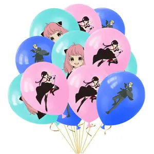 12Inch Spionage Ballonnen Voor Feest Decor Anya Yor Vervalser Verjaardagsfeest Benodigdheden Latex Spion Familie Ballonnen