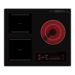 Table de cuisson vitrocéramique électrique encastrable 2 brûleurs, commande tactile, plaque en verre, 3000W, classe A++, efficacité énergétique, 30 cm, garantie 1 an - Product Image 3