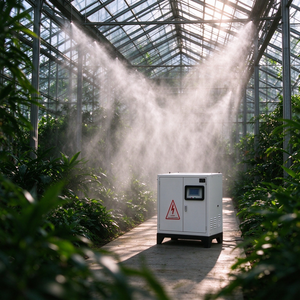 Système de brumisation haute pression avec panneau de commande automatique intelligent pour refroidir l'environnement des serres et favoriser la plantation des cultures. - Product Image 1