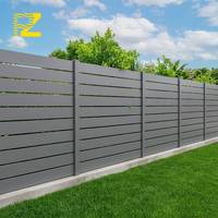 Panneaux de clôture en aluminium pour extérieur, écran d'intimité pour jardin, revêtement poudré gris, résistant à la rouille et à la corrosion, taille personnalisée