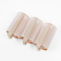 UUYP-Ensemble de 3 Rouleaux à Cheveux Bouclés en Plastique Auto-Adhésif avec Ruban Magique, Accessoire de Coiffure