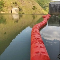 Bouée flottante de déchets à deux lobes en maille pour barrage de centrale hydroélectrique, barrière flottante, flotteurs de tuyaux en plastique, bouée de signalisation