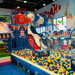 High Quality Kids Space Theme Indoor Playground With Big Slides For Sale