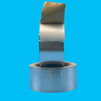 Ruban adhésif en aluminium FSK avec feuille de protection pour systèmes d'isolation CVC, barrière thermique réfléchissante et étanchéité des conduits