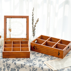Wooden Desktop Cosmetic Storage <b>Box</b> With Mirror And Compartment Tray For <b>Makeup</b> Organizers - Product Image 1