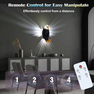 Lámpara de Pared con Forma de Águila para Halloween, Iluminación LED 3D con Proyección de Sombra de Pájaro, Lámpara Nocturna con Control Remoto para Escaleras y Pasillos - Product Image 6